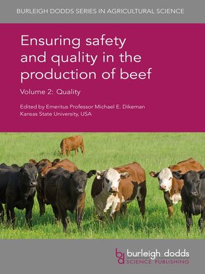 cover image of Ensuring safety and quality in the production of beef Volume 2